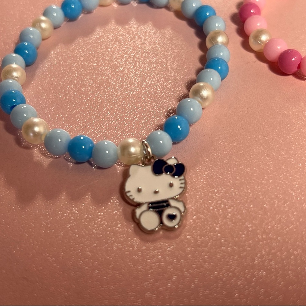 Hello Kitty Pink and Blue Charm Bracelets - Picture 3 of 3